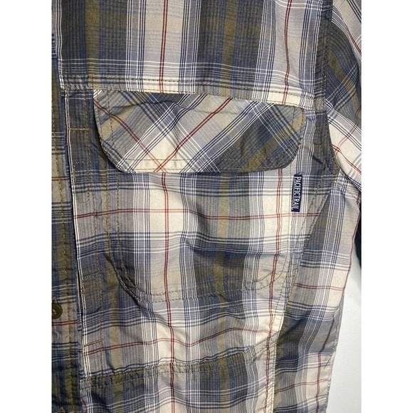 Pacific Trail Mens M Medium‎ Plaid Vented T-Shirt Outdoor Button Up - Picture 2 of 7